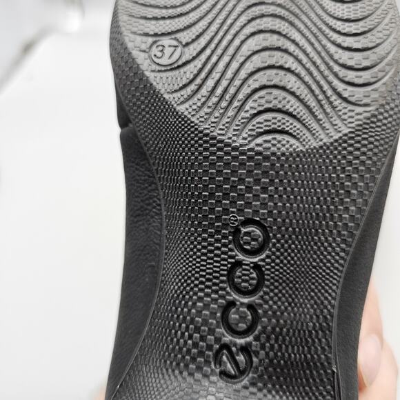 Ecco Womens Size 37 EU 6 US EUC Sculptured Black Nubuck Lace Up Mary Janes Shoes - Picture 8 of 8